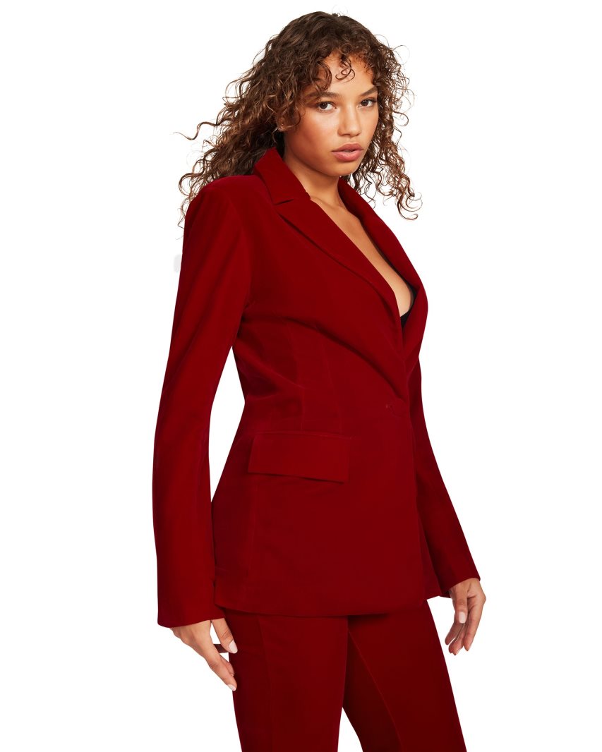 Red Steve Madden Harlow Women's Blazers | PH 4658WVJ